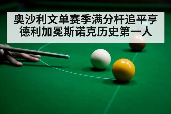 奥沙利文单赛季满分杆追平亨德利加冕斯诺克历史第一人